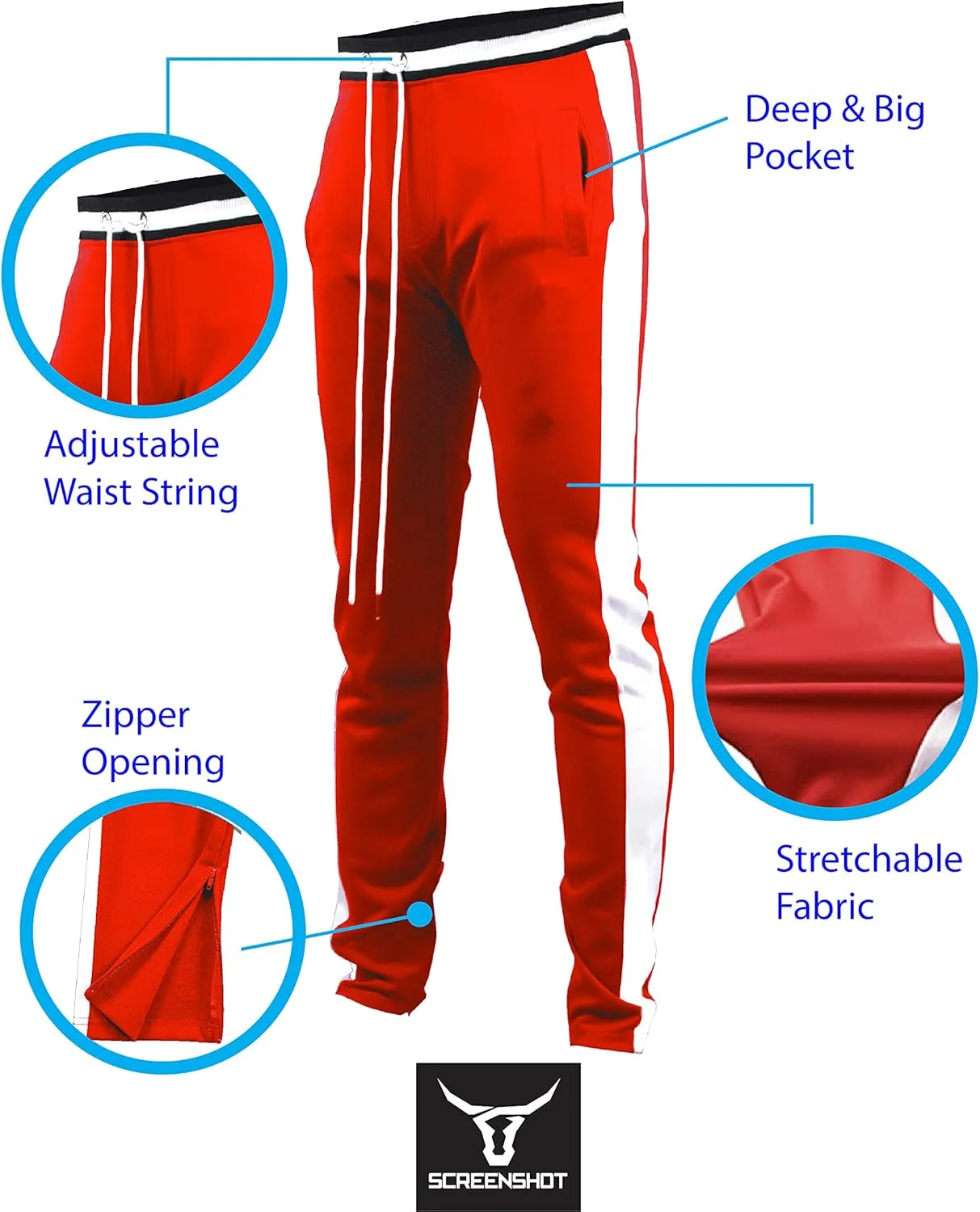 SCREENSHOT-Track Pants S41700 Mens Premium Slim Fit Athletic Fitness Fashion Urban Lifestyle Streetwear Bottoms