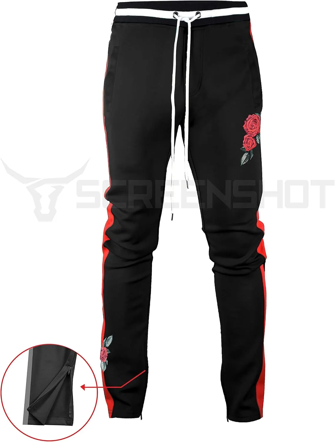 SCREENSHOT-Track Pants S41700 Mens Premium Slim Fit Athletic Fitness Fashion Urban Lifestyle Streetwear Bottoms
