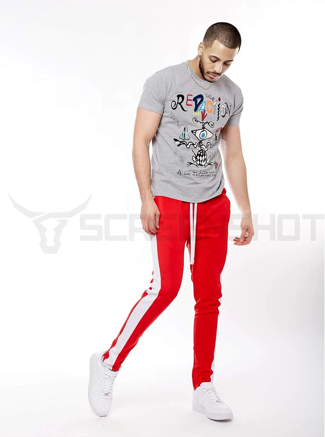SCREENSHOT-Track Pants S41700 Mens Premium Slim Fit Athletic Fitness Fashion Urban Lifestyle Streetwear Bottoms