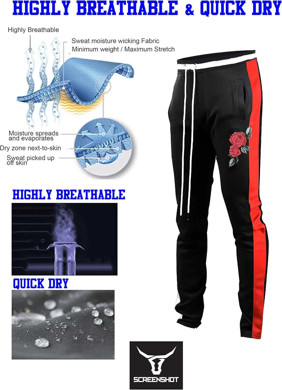 SCREENSHOT-Track Pants S41700 Mens Premium Slim Fit Athletic Fitness Fashion Urban Lifestyle Streetwear Bottoms