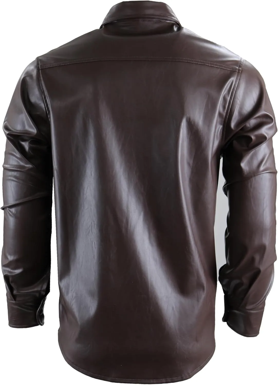 SCREENSHOT TRACKSUITS 3202 Mens PU Urban Premium Track Set Vegan Leather Athletic Streetwear Fashion Suit