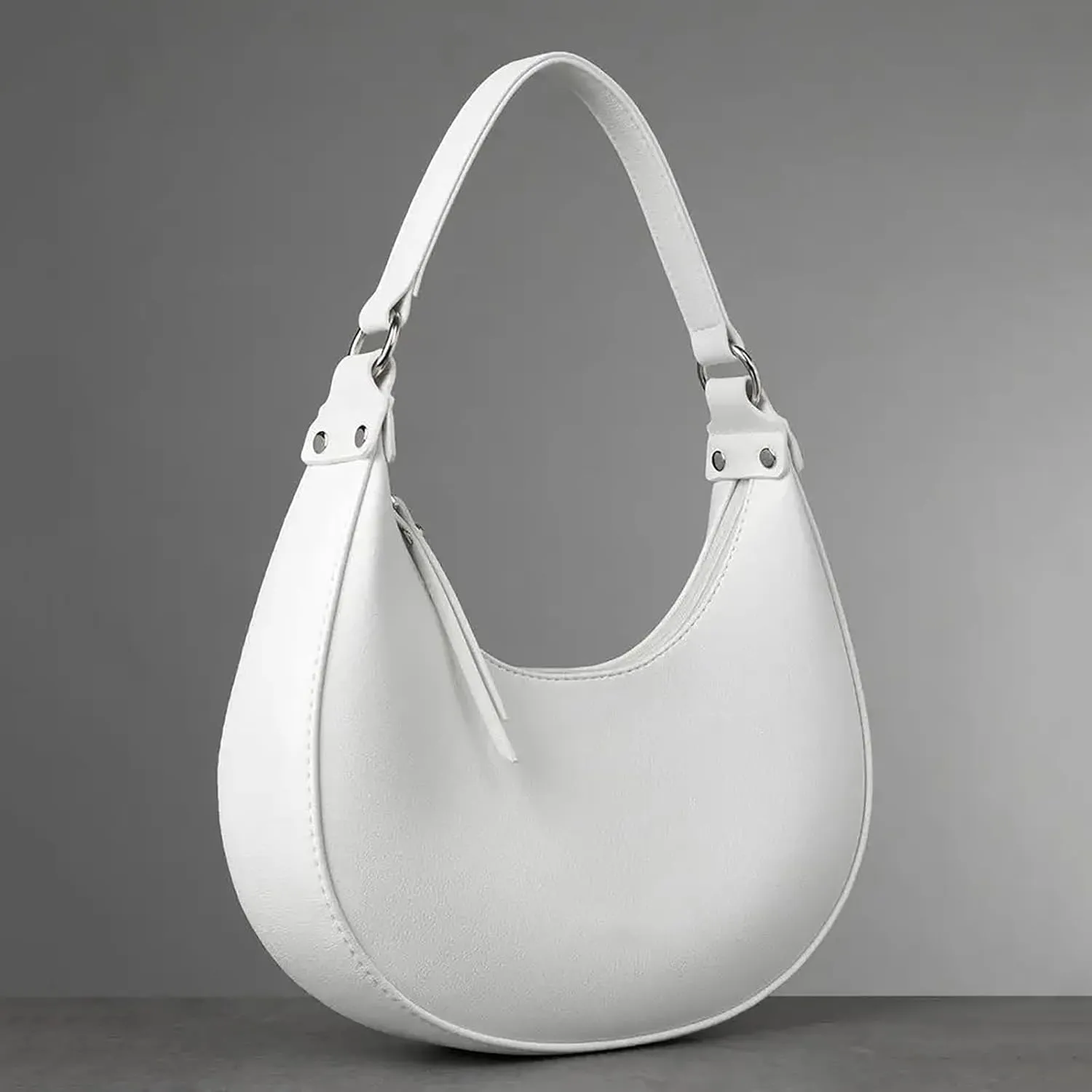 Shoulder Bags for Women Crescent Hobo Crossbody Bags PU Leather Hobo Crossbody Tote Dumpling Bags with Zipper