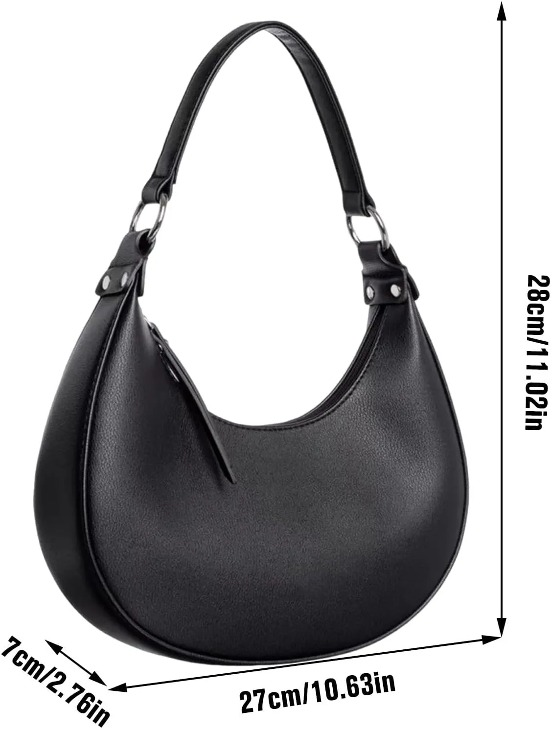 Shoulder Bags for Women Crescent Hobo Crossbody Bags PU Leather Hobo Crossbody Tote Dumpling Bags with Zipper