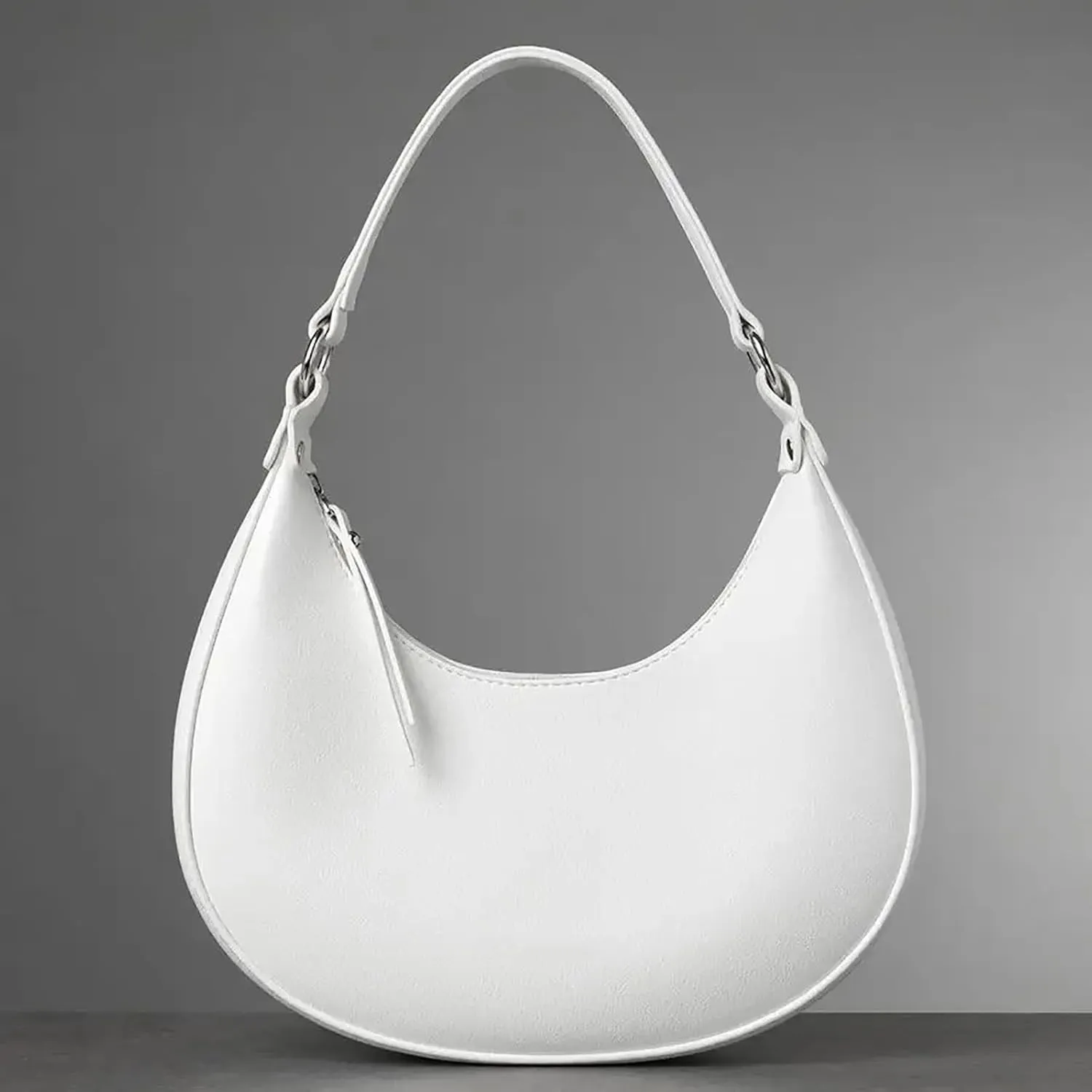 Shoulder Bags for Women Crescent Hobo Crossbody Bags PU Leather Hobo Crossbody Tote Dumpling Bags with Zipper