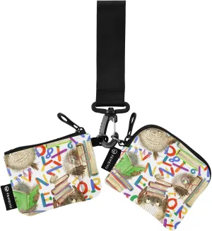 Small Wallet for Women Back To School Cute Owl Zip Around Dual Pouch Wristlet Wallets for Women Portable Card Wallet