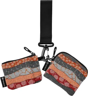Small Wallet for Women Ethnic Boho African Patchwork Zip Around Dual Pouch Wristlet Wallets for Women Portable Card Wallet