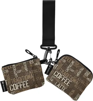 Small Wallet for Women Retro Brown Coffee Zip Around Dual Pouch Wristlet Wallets for Women Portable Card Wallet