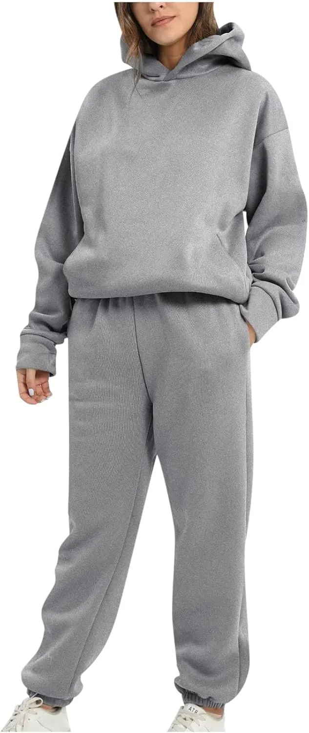 SMIDOW Sweatshirt Sets for Women Hoodie Sweatshirt Matching Sweatpants Lounge Set Fashion Loungewear Y2K Clothes