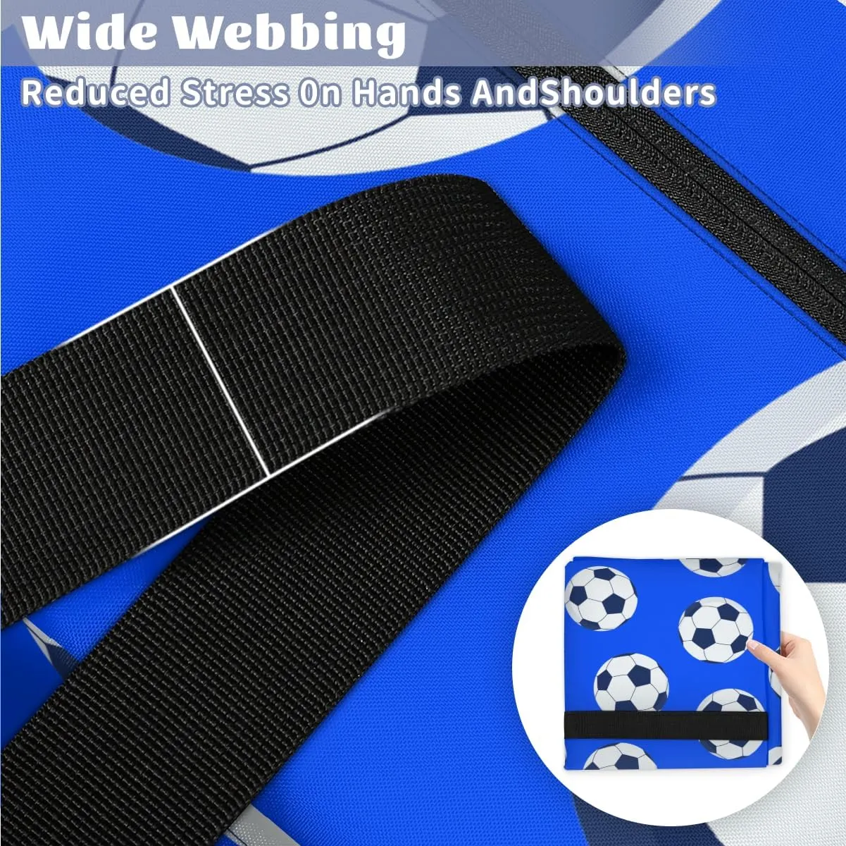 Soccer XXL Heavy Duty Extra Large Moving Bags with Strong Zipper, Moving Supplies Packing Boxes for Moving, Blue