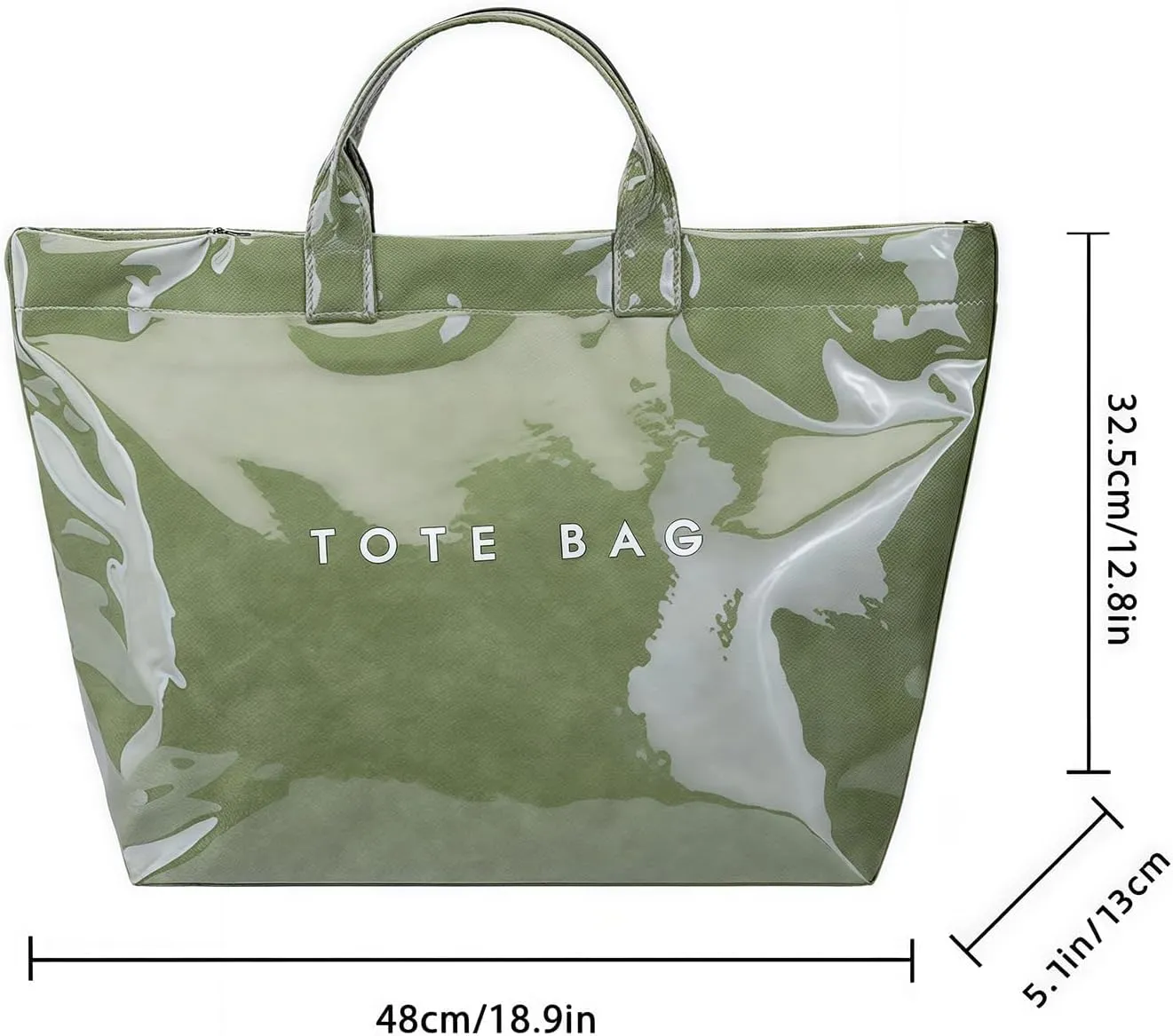 Stellaya Tote Bag, Women's PVC Kraft Paper Tote Bag, Large Shopping Hobo Handbags