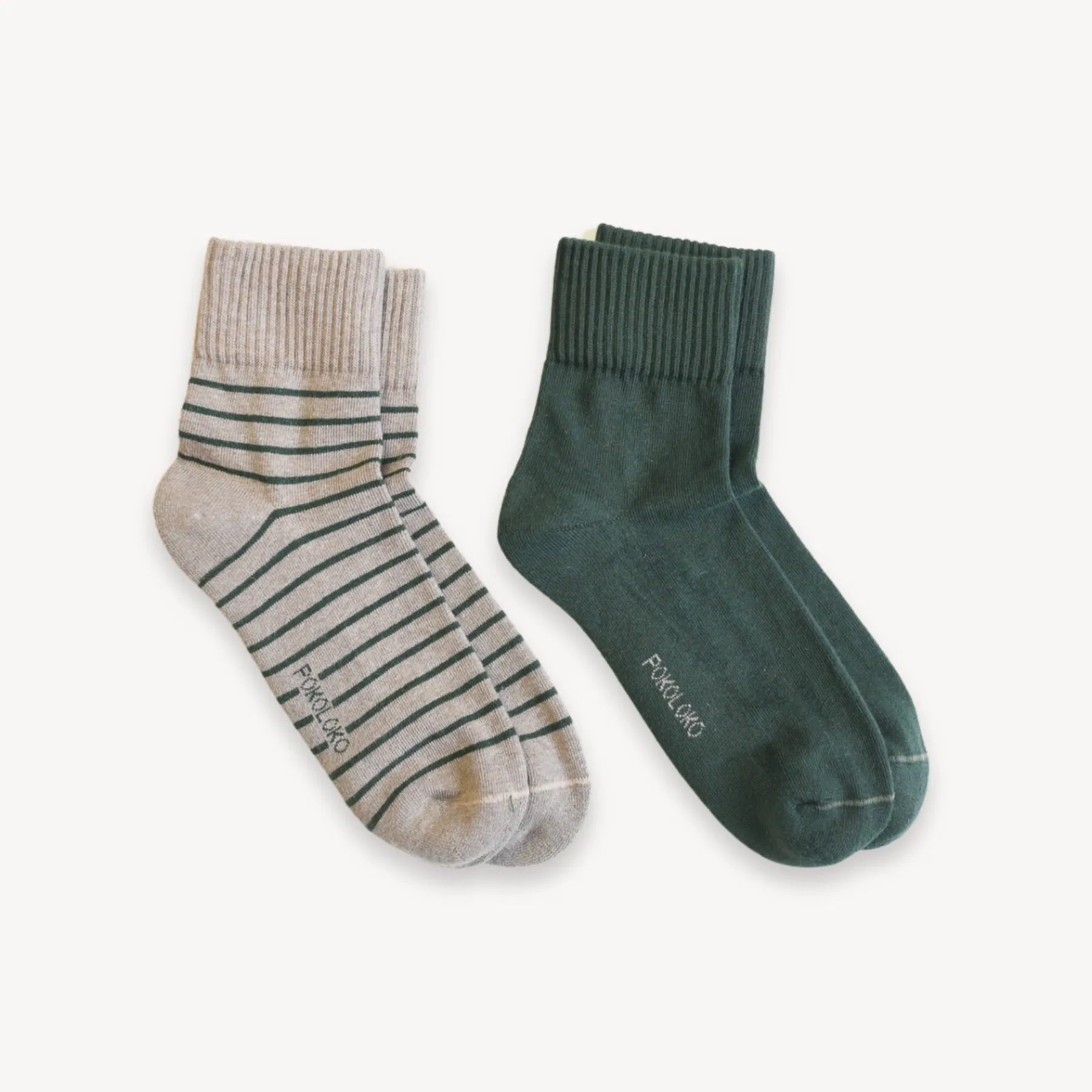 Striped & Solid Pima Socks  2 Pack