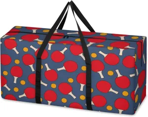 Table Tennis Pattern XXL Heavy Duty Extra Large Moving Bags with Strong Zipper, Moving Supplies Packing Boxes for Moving, Ping Pong