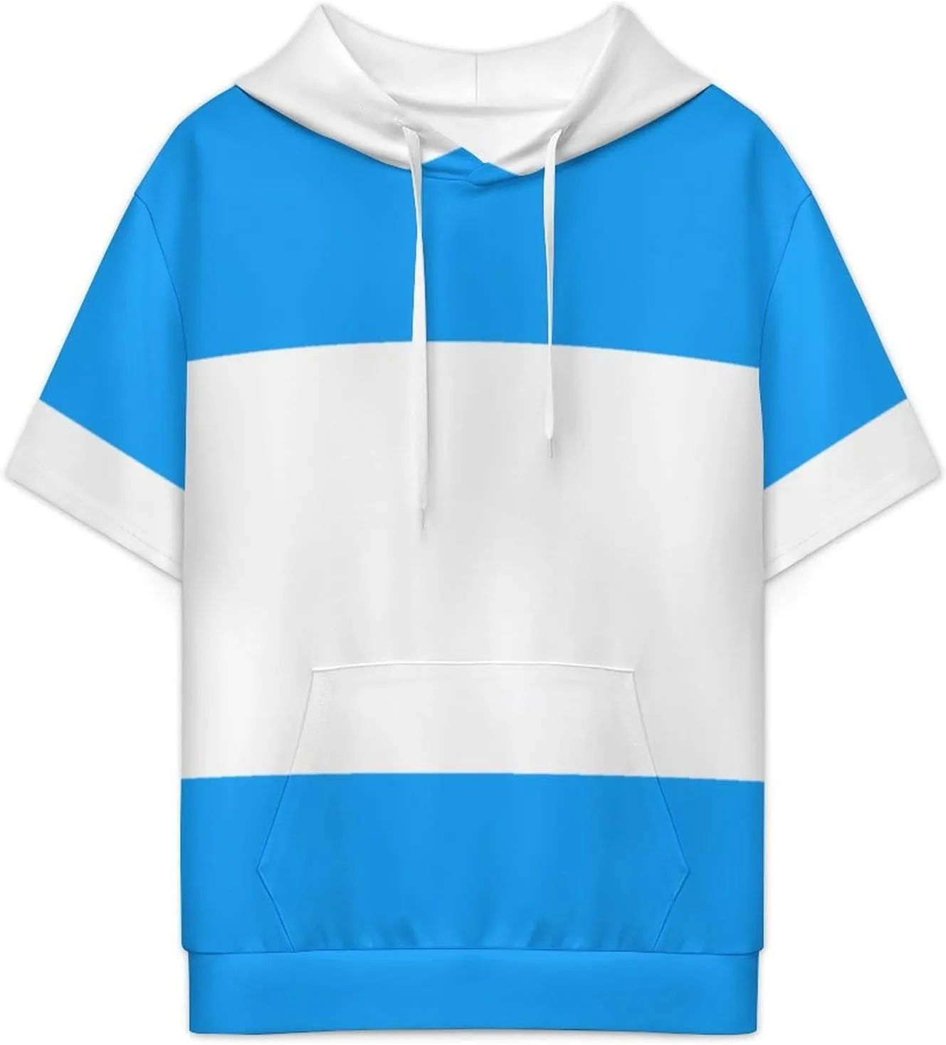 TAIZIYEAH Puerto Rico Flag-Frog Short Sleeved Hoodie Mens Short Sleeve Hoodie Sweatshirts Drawstring Pullover Unique
