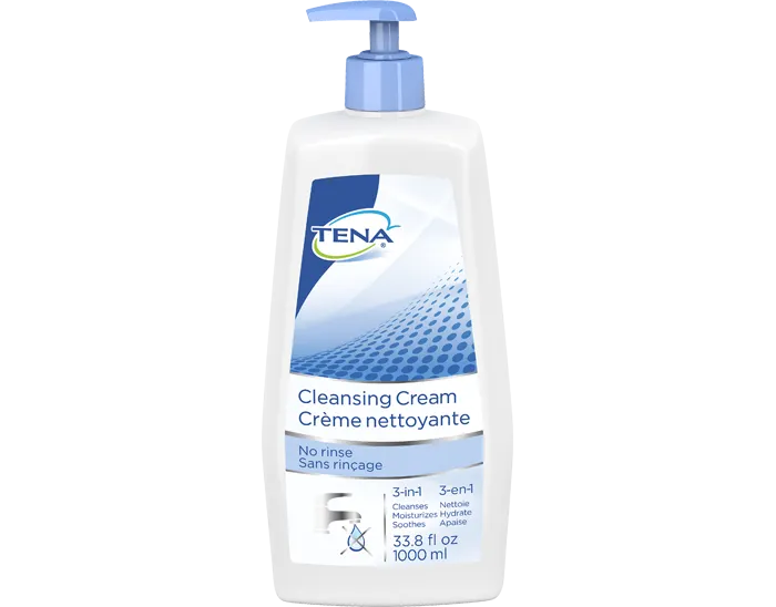 Tena 64435 Cleansing Cream Pump Bottle, 1000ml