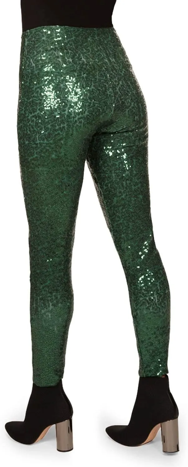 Tipsy Elves Shiny Sequin Leggings for Women for Holiday Outfits and Beyond