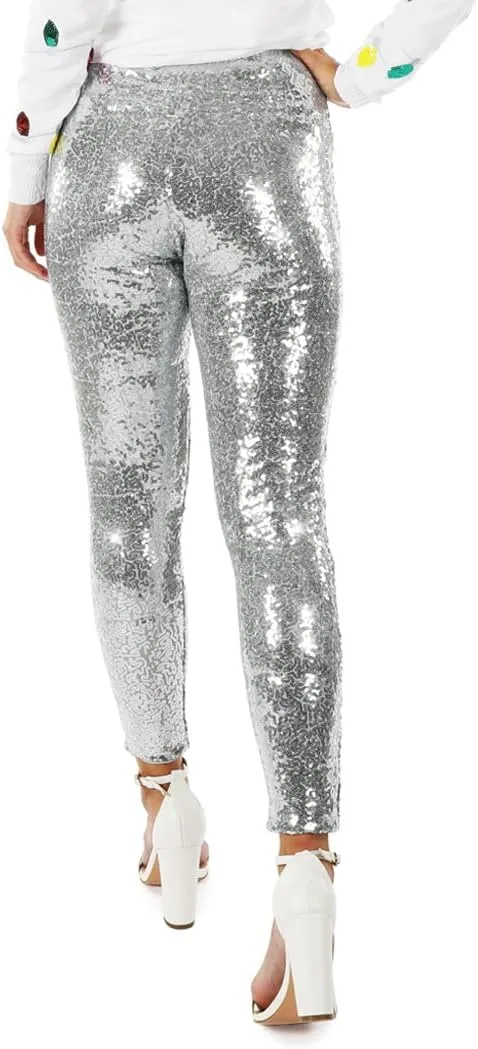Tipsy Elves Shiny Sequin Leggings for Women for Holiday Outfits and Beyond
