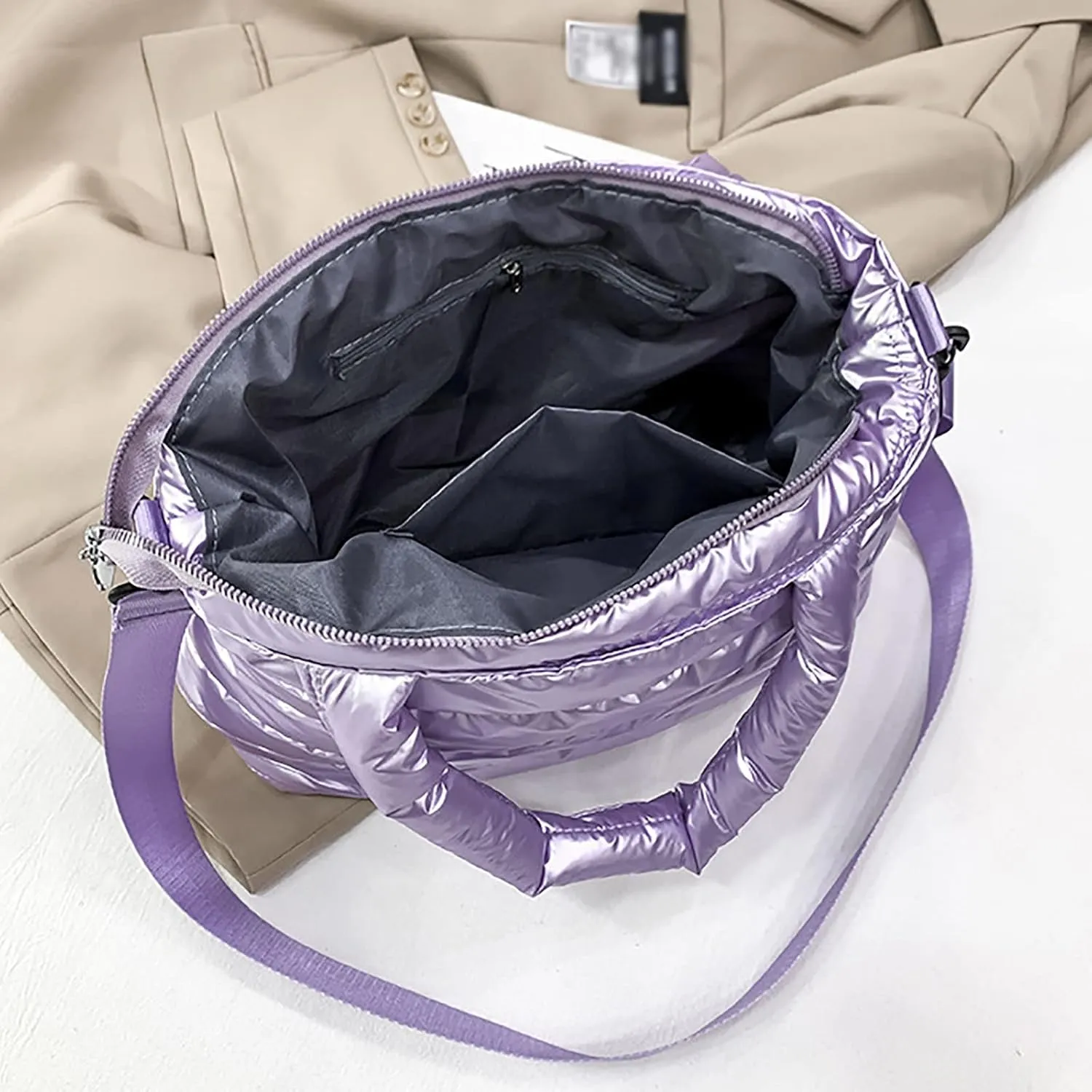 Tote Bag For Women Work Large Quilted Shoulder Bag Carryall Puffer Hobo Bag For Family Friends Travel College
