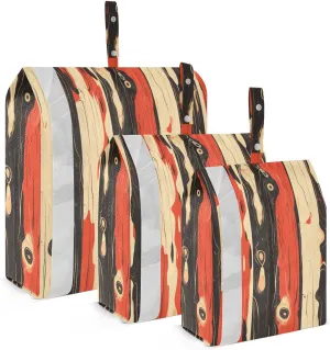 Treebark Stripe Red 3 Set Travel Packing Cubes For Suitcases Waterproof Storage Bags For Travel Bag For Traveling Room Organizers And Storage