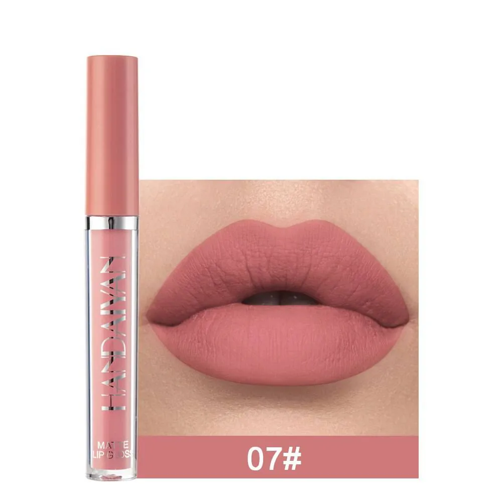 Velvet Matte Lip GLoss Long Lasting Waterproof Makeup Red Nude Liquid Lipsticks Non-Stick Cup Lip Tint