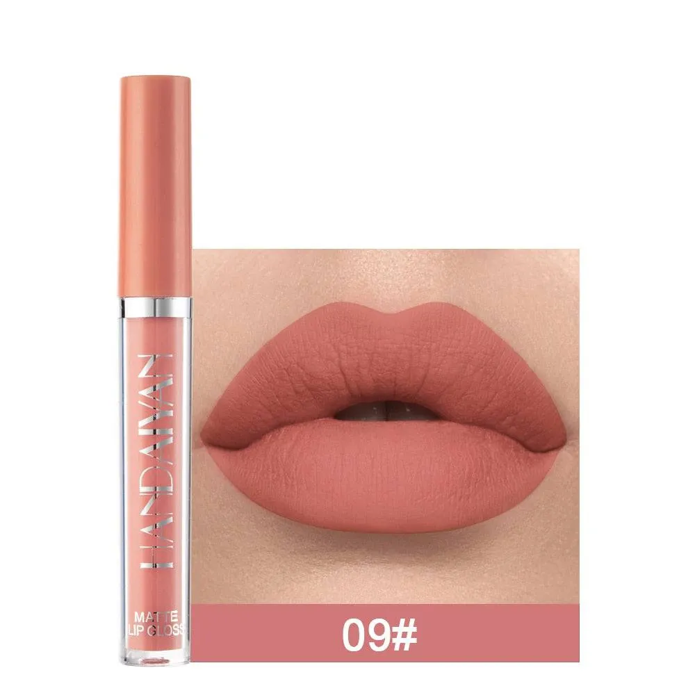 Velvet Matte Lip GLoss Long Lasting Waterproof Makeup Red Nude Liquid Lipsticks Non-Stick Cup Lip Tint