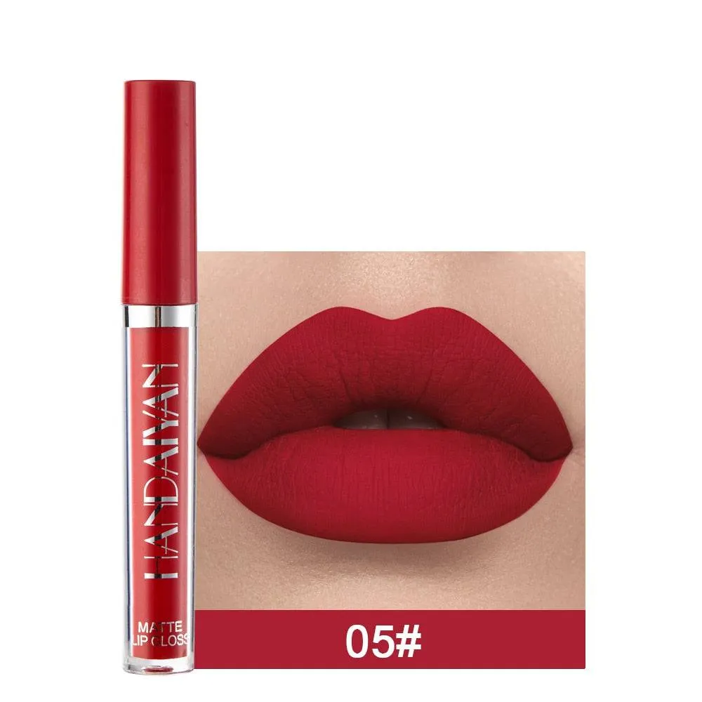 Velvet Matte Lip GLoss Long Lasting Waterproof Makeup Red Nude Liquid Lipsticks Non-Stick Cup Lip Tint
