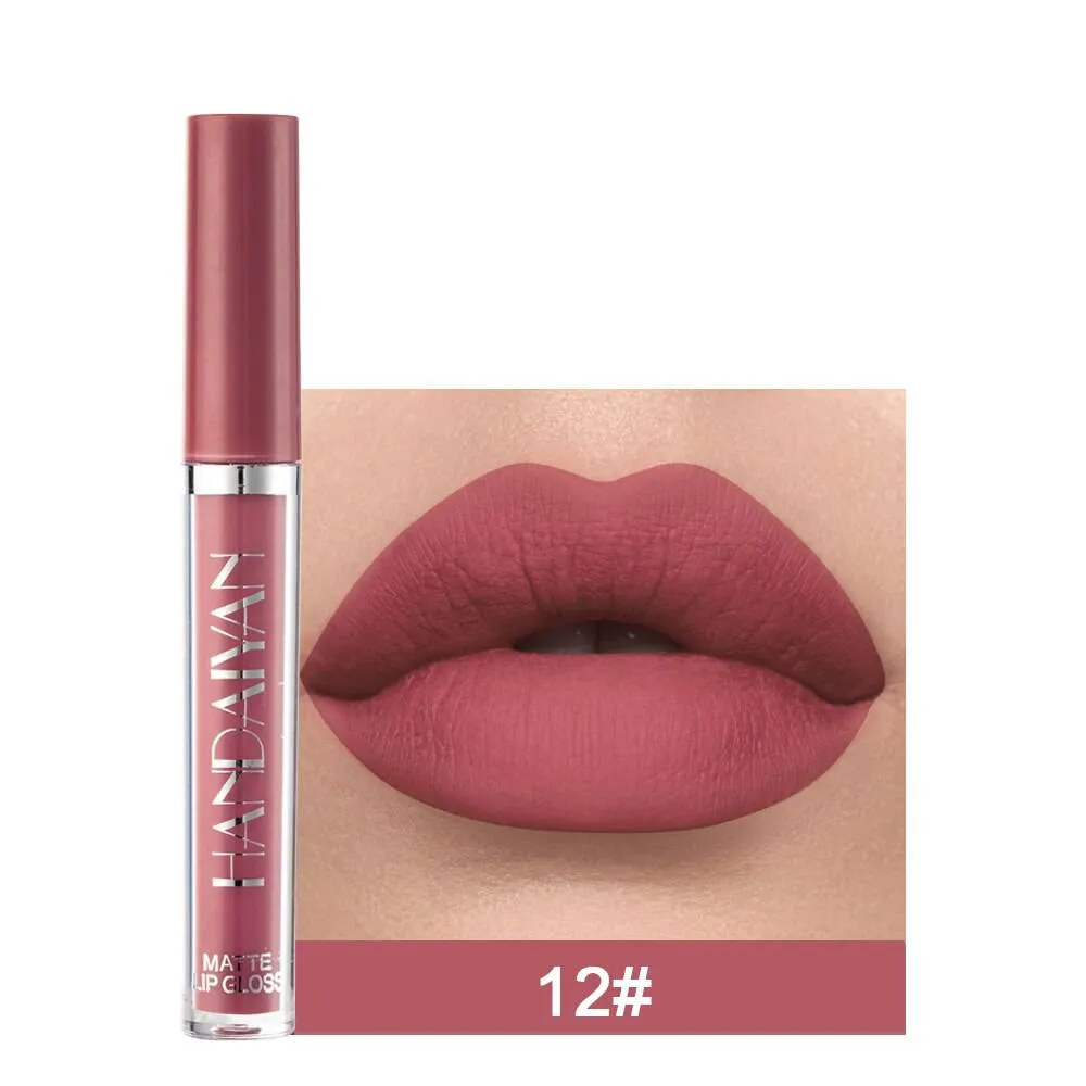 Velvet Matte Lip GLoss Long Lasting Waterproof Makeup Red Nude Liquid Lipsticks Non-Stick Cup Lip Tint