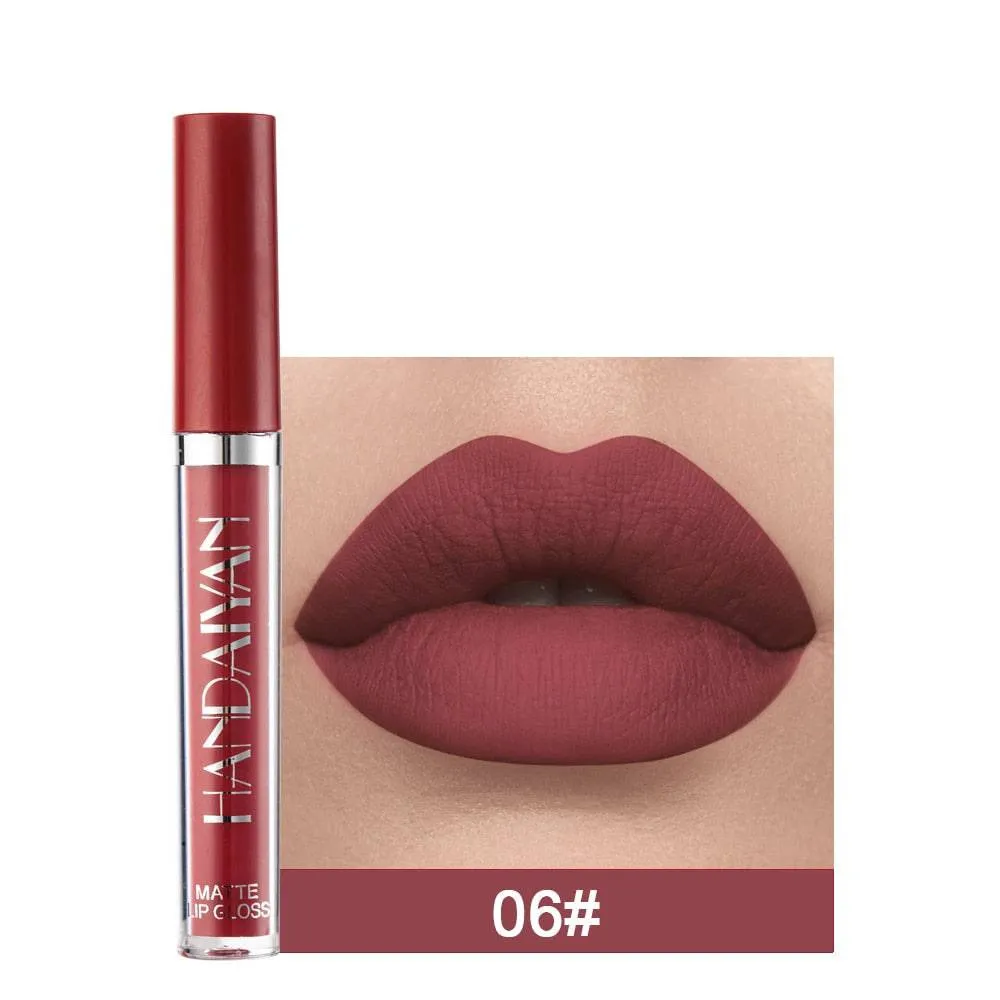Velvet Matte Lip GLoss Long Lasting Waterproof Makeup Red Nude Liquid Lipsticks Non-Stick Cup Lip Tint