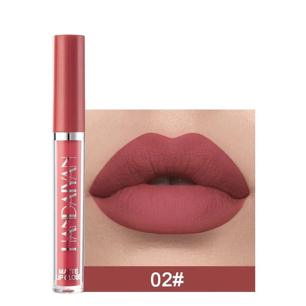 Velvet Matte Lip GLoss Long Lasting Waterproof Makeup Red Nude Liquid Lipsticks Non-Stick Cup Lip Tint