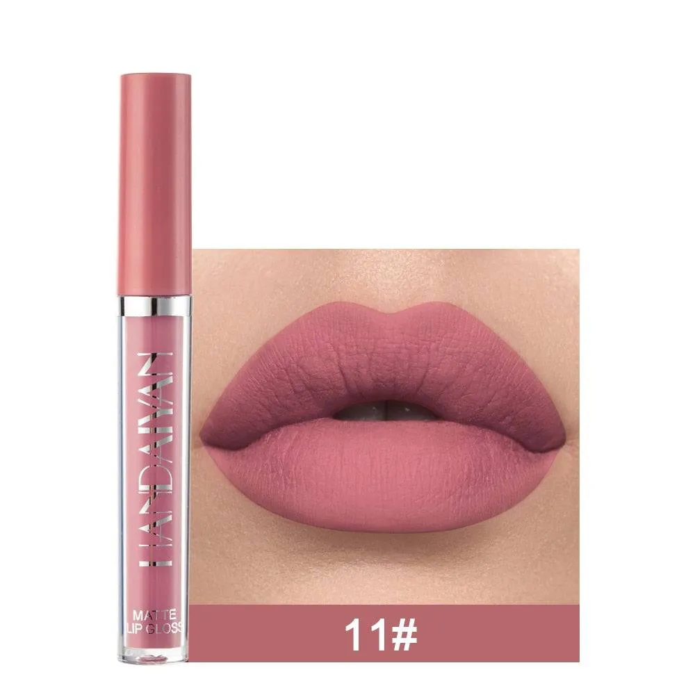 Velvet Matte Lip GLoss Long Lasting Waterproof Makeup Red Nude Liquid Lipsticks Non-Stick Cup Lip Tint
