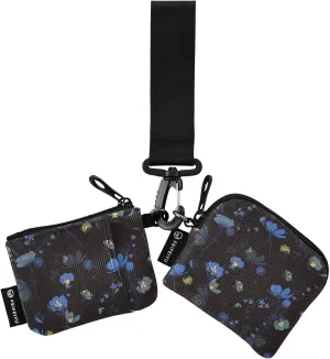 Vintage Beautiful Botanical Floral Wristlet Keychain Wallets for Women Portable Small Coin Purse