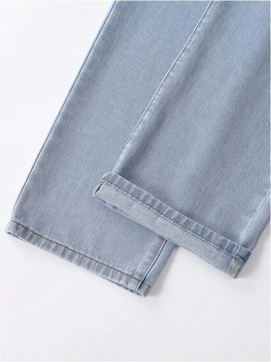 WDIRARA Girl's High Waisted Button Wide Leg Jeans Casual Long Denim Pants with Pocket