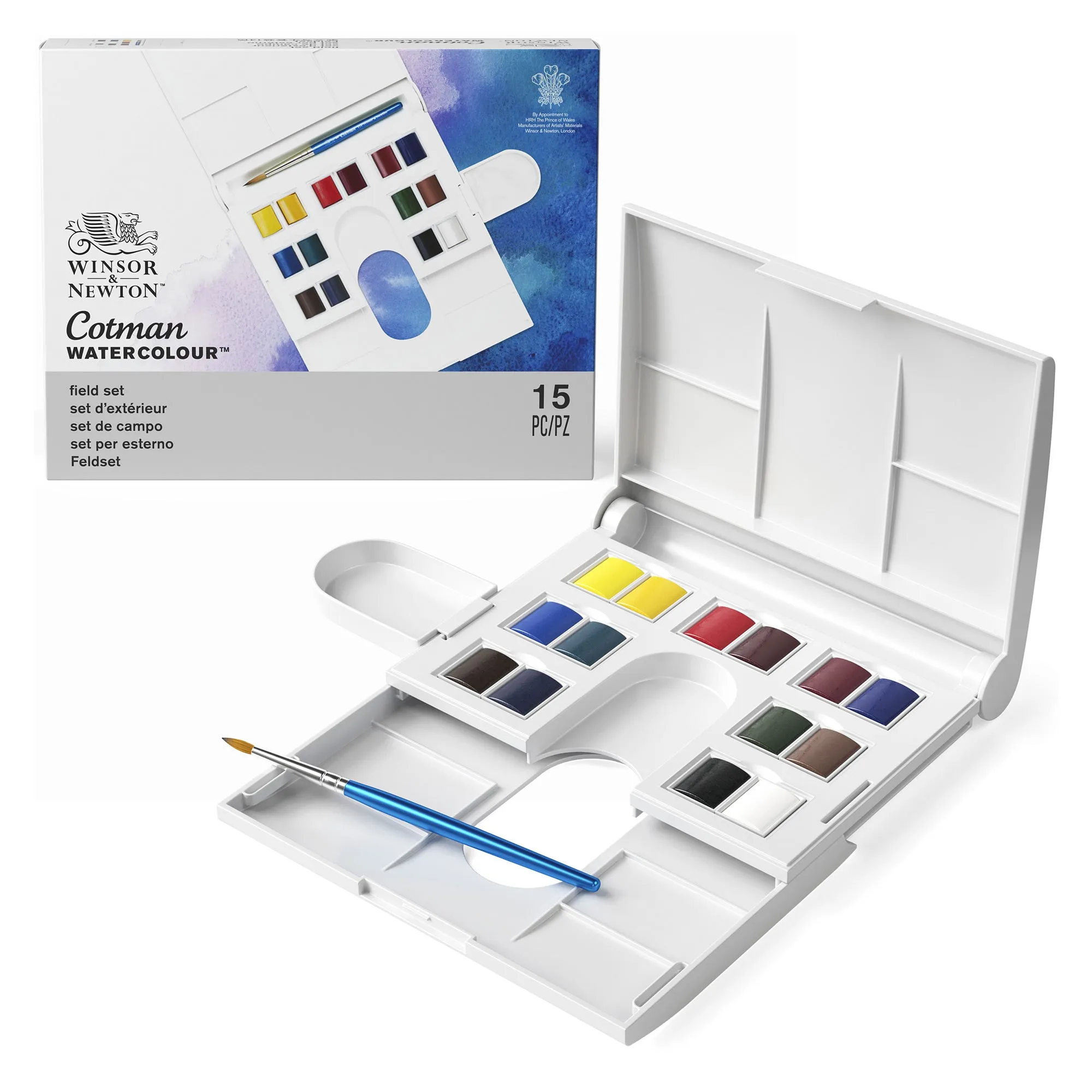 Winsor & Newton Cotman Watercolours Field Set - Set of 15pcs
