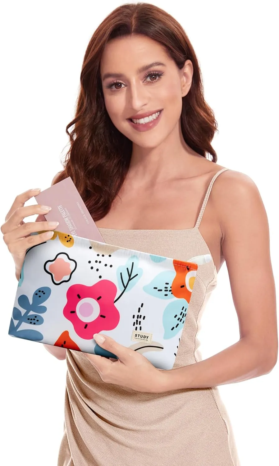 WLLWOO WLLWOO 2pcs Travel Make Up Bags-Cosmetic Bag Nylon Waterproof Large Wide Zipper Coin Purse Travel Toiletry Small Makeup Pouch For Women