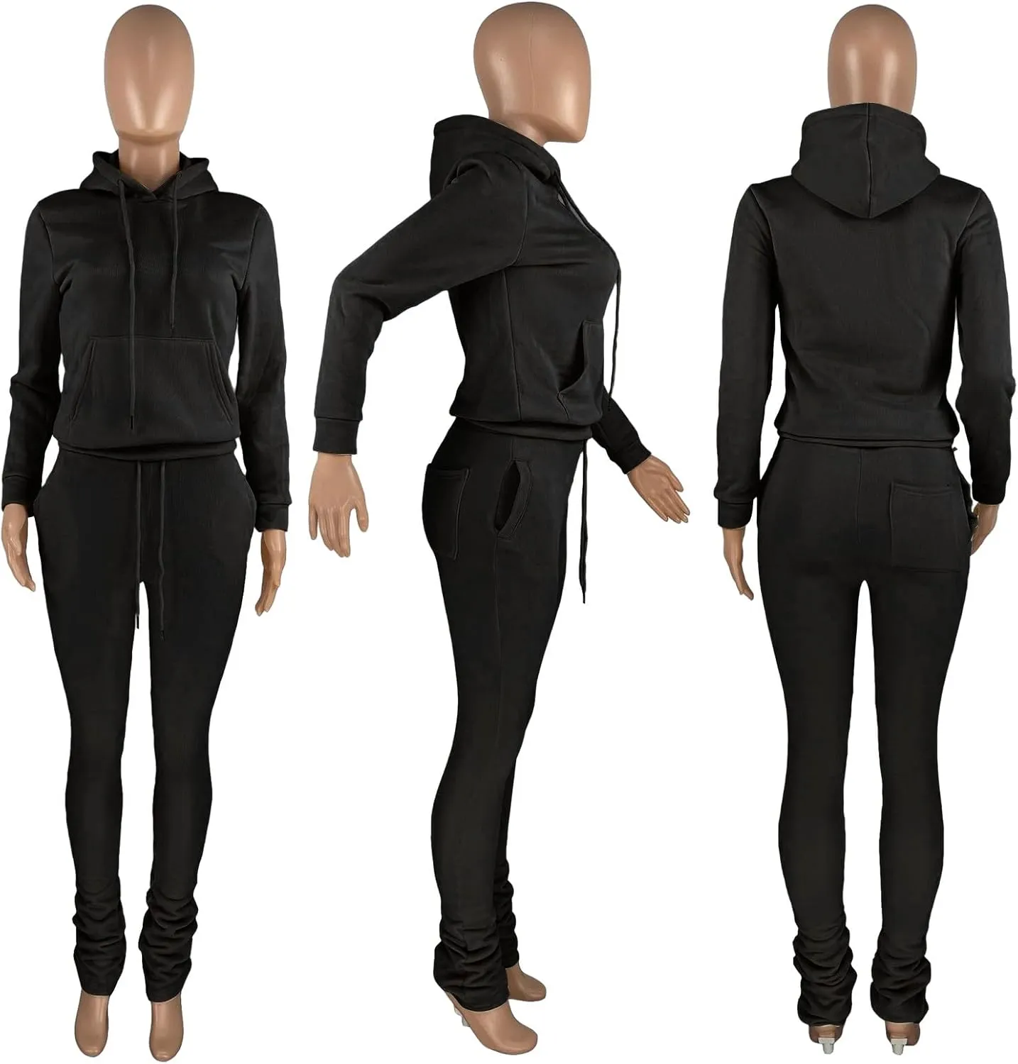 Womens 2 Piece Outfits Oversized Hoodie Sweatsuit and Joggers Sweatpants Sets 2024 Fashion Outfits with Pockets
