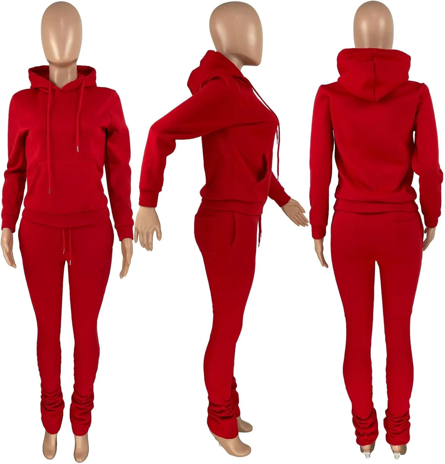 Womens 2 Piece Outfits Oversized Hoodie Sweatsuit and Joggers Sweatpants Sets 2024 Fashion Outfits with Pockets