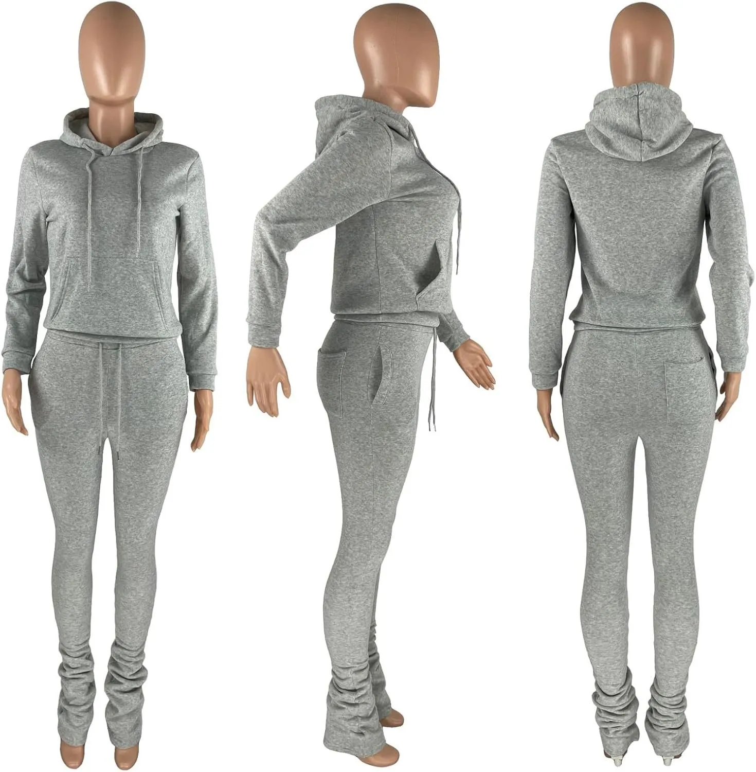 Womens 2 Piece Outfits Oversized Hoodie Sweatsuit and Joggers Sweatpants Sets 2024 Fashion Outfits with Pockets