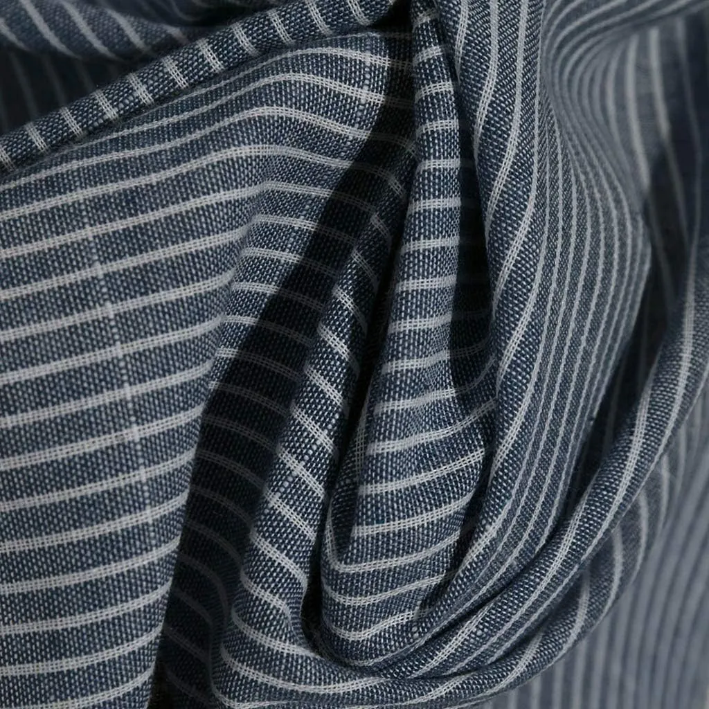 Women's Cotton Linen Striped Sleeveless Midi Shirt Dress Flowy Casual Beach Long Sundress with Pockets