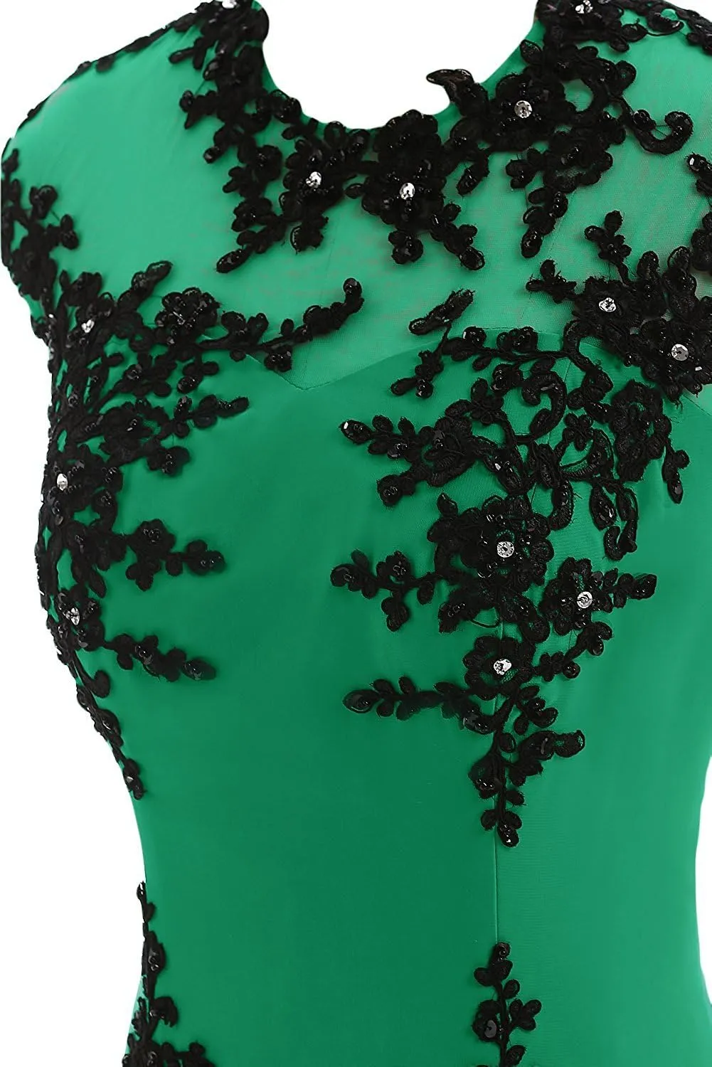 Women's Gorgeous Mermaid Lace Applique Chiffon Prom Evening Dresses