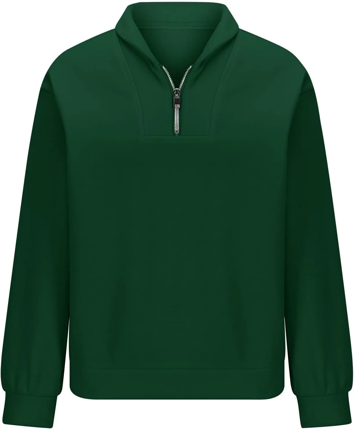 Women's Oversized Quarter Half Zip Hoodies,2024 Casual V Neck Long Sleeve Fleece Sweatshirts,Cute Winter