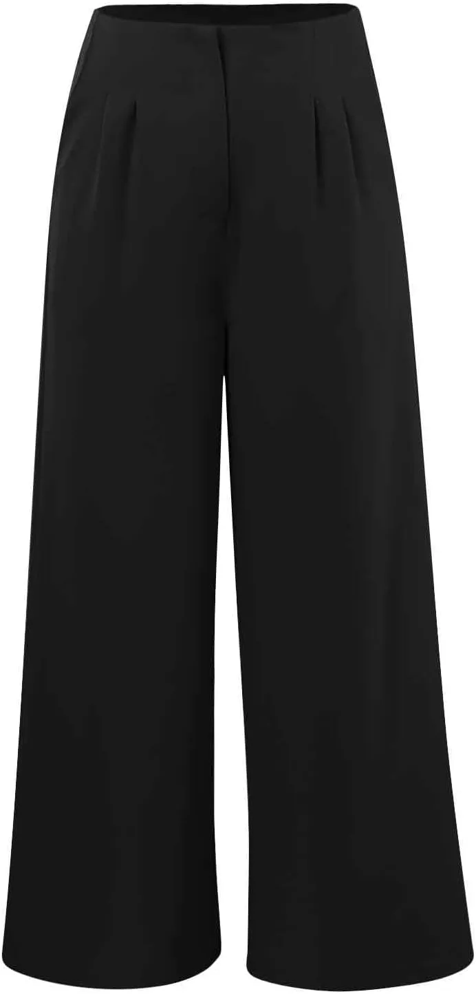 Womens Two Piece Outfits Summer Comfy Sets Sleeveless button down jacket baggy wide leg Blazer Pant workout tracksuit
