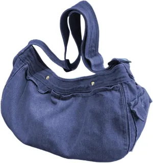 Y2K Crossbody Bag hobo Purse Lightweight Messenger Bag Denim Shoulder Bag Women's 2024 Fashion Tote Bag (Dark blue)