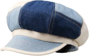 ZLSLZ Women's Retro Peaked Ivy Newsboy Paperboy Gatsby Cabbie Painter Cap Hats (617BLUE)